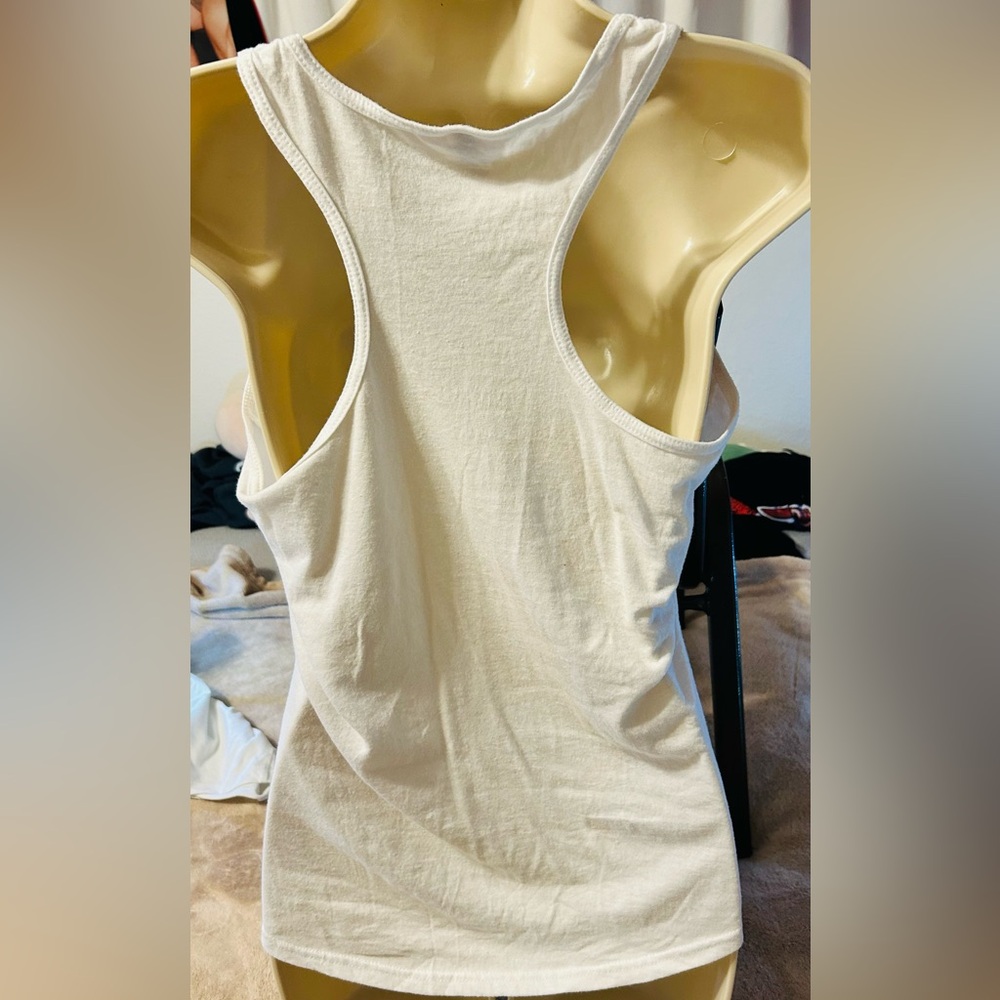 Orangetheory White Tank Top with Orange Text - Picture 3 of 3
